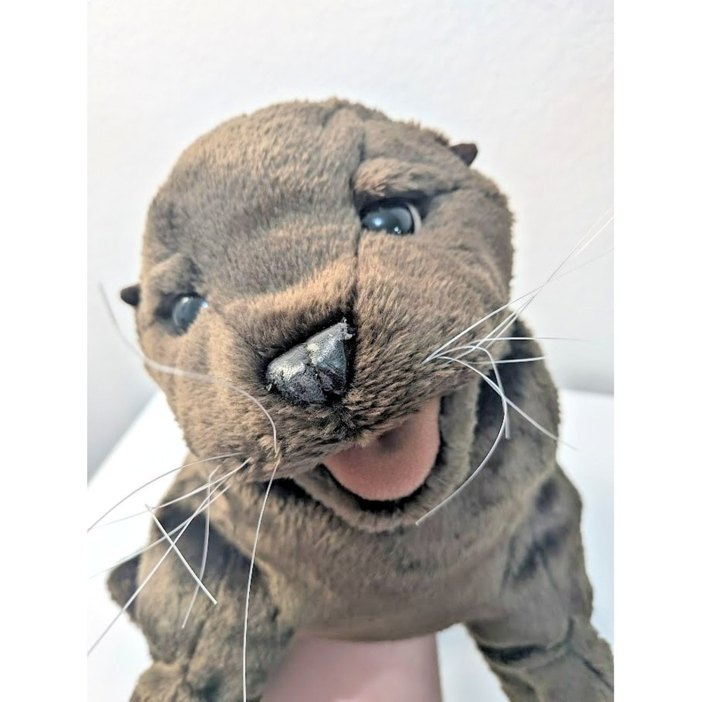 Folkmanis Puppets Sea Lion Seal 17" Brown Sea Lion With Flippers Hand Puppet